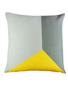 Red Rainbow Indoor Outdoor Cushion Cover Geometric Grey Yellow White 45cm