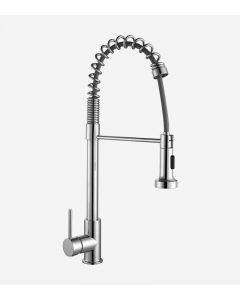 IINTRA Modern Monobloc Pull Out Kitchen Sink Mixer Tap 360° Swivel Chrome