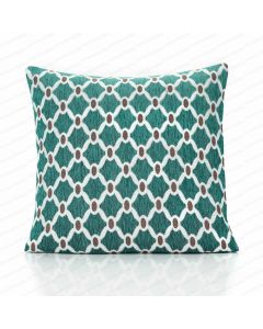 Home Decor Berkeley Geometric Thick Chenille Modern Cushion Cover, Teal Green 55 x 55 cm
