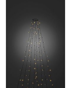 Konstsmide LED Halo Tree System Christmas Lights Outdoor 8 Strands of 30 Diodes 2.4m String Lights, Black Cable 