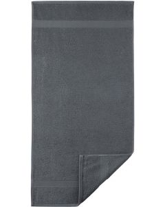 Egeria Diamond Toilet Guest Towel Cotton Stone Dark Grey 30cm x 50cm
