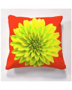 Aqua Water Cushion Cover Set Of 2 Outdoor Flower Yellow 45cm x 45cm            