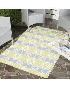 Safavieh Hannover Rug Indoor and Outdoor White Grey Green  90 x 150 cm