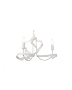 Tosel Othello 3-Light Candle Style Contemporary Chandelier Pendant White