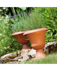 Prosperplast Outdoor Garden Atena Vase Flower Plant Pot D45 x H40cm, Terracotta