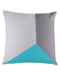 Red Rainbow Geometric Cushion Cover Grey and Blue 45cmx45cm