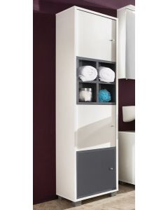 Schildmeyer Korpio 39.5 x 162.5cm Free Standing Cabinet, Matte White/Basalt Grey