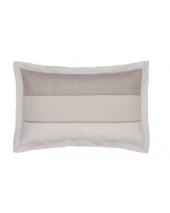 HOUSE ADDITIONS Ombre Ribbed Bands Oxford Pillowcases BROWN