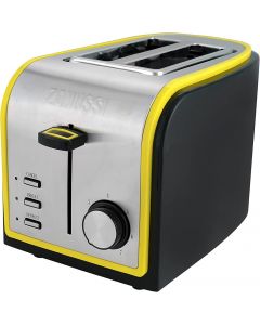Zanussi 2 Slice Toaster Stainless Steel Yellow and Grey 800W