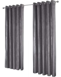 Umlout Eyelet Curtains Blackout Reduces Noise Stripes Grey Silver 229W x 183D cm
