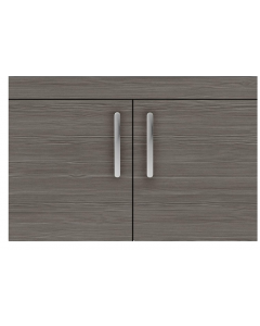 Drench Modern Bathroom Wall Hung Vanity Unit Cabinet 800mm Oak Wood Brown Grey Avola