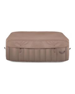 Uniprodo Cover for UNI_POOLS_16 Square 183cm Inflatable Hot Tub Beige 