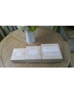 House Additions 3 Piece Important Things Accessories Wood Storage Box Set