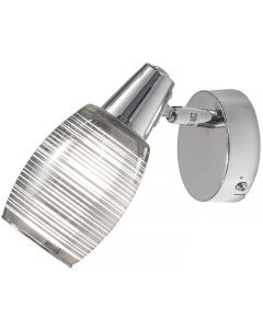 Nino Nori LED Spotlight 1 Light Glass Chrome Silver 
