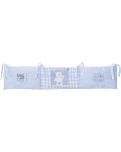 Obaby Crib Set Patchwork Bear Quilt Bumper and White Fitted Sheet