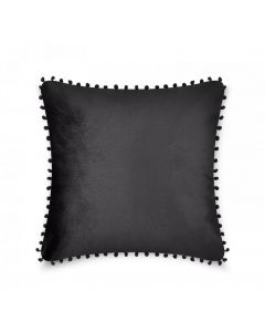 Gaveno Cavailia Pom Pom Velvet Cushion Cover Black 45x45cm
