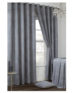 Castleton Home Colorado Eyelet Thermal Curtains 1 Pair Silver 168 cm W x 183 cm D