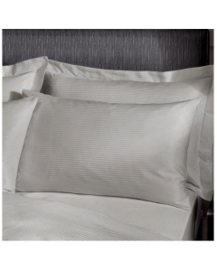 House Additions 2 x 300 TC Premium Satin Oxford Pillowcases Grey 