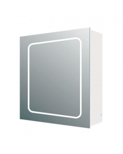 Cubico Single Door LED Mirrored Wall Cabinet, 63 x 50cm