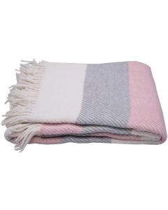 Tom Tailor T-Soft Pastels Throw Blanket Pink Cotton 130cm W x 170cm L
