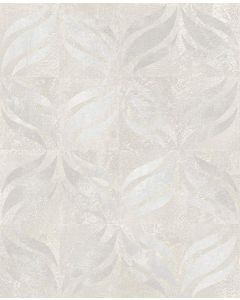 Exclusive Wallcovering Fleur de Lys Plaster Effect Wallpaper, Grey Silver
