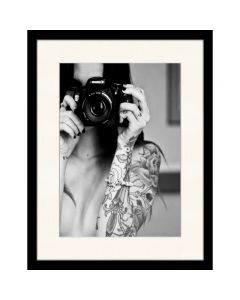 House Additions Tattoo Photographer Framed Photographic Print, Black
