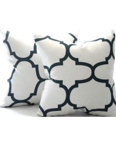 The Pillow Collection Cushion Cover Geometric, Black White 45 x 45 Cm