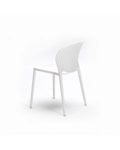 Stones Orin Kitchen Dining Chair White Set of 4 Polypropylene