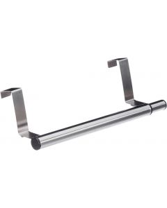 Relaxdays Extensible Removable Towel Rail Single Rack Stainless Steel Silver 40cm 