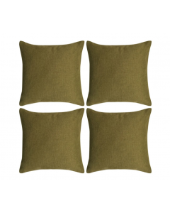 vidaXL Set of 4 Cushion Covers Linen-look Green 40 x 40 cm  