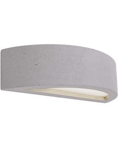 Kapego LED Sarin 1 Light Up & Downlight Concrete Grey 7.5cm H x 30cm W x 10cm D