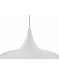 House Additions Tristin 1 Ceiling Cone Pendant Light White & Gold 18cm H x 36cm W x 36cm D