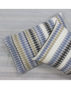 Linen House Northbrook Pillowcase Pair Indigo Blue Grey 50 x 75cm