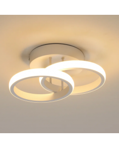 Milo Lighting Ceiling Light 25cm LED Light Integrated White  