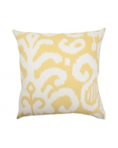 The Pillow Collection Teora Ikat Cushion Cover, Cotton Yellow 40 x 40 cm