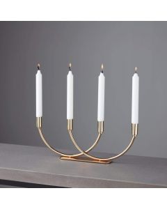Native Home & Lifestyle Mantelpiece Candle Holder 4 Candles, Gold L39 x W5 x D15cm