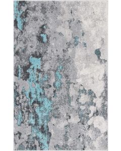 Safavieh Modern Abstract Distressed Rectangle Rug Adirondack Blue Turquoise Grey 120 X 180 cm