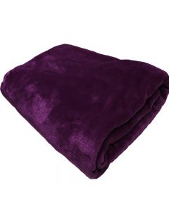 Imperial Rooms Super Soft Fleece Blanket Faux Fur Purple 240cm L x 200cm W