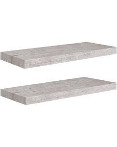 vidaXL Floating Wall Shelves with Invisible Mounting System Concrete Grey Set of 2