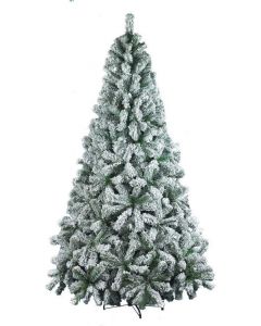 Domus Tirolo Green Pine Artificial Christmas Tree with Stand, Snow Flocked 180cm 6FT