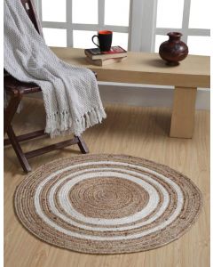 House Additions Round Rug Jute Natural Brown 60cm 
