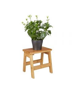 Relaxdays Rustico Bamboo Footstool Plant Stand Multi Purpose Natural 