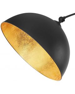 Globo Pendant and Floor Metal Lamp Shade W 35cm x H 30cm, Black and Gold