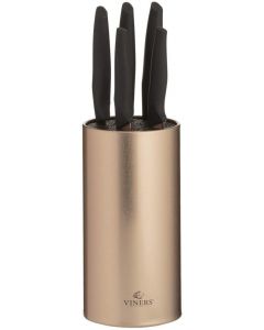 Viners 0305.183 Opulence 6 Piece Knife Block Set Rose Gold, Stainless Steel 
