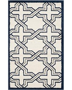 Safavieh Amherst Rug Geometric Navy Blue Ivory Cream   75 x 120 cm 