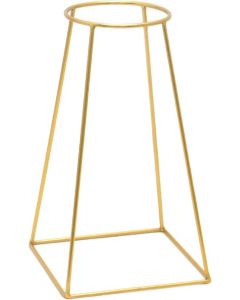 Ivyline Minimo Flower Plant Stand with Square Base Metal Gold H40 cm