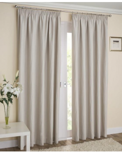 Enhanced Living Tyrone Textiles Blackout Curtains Panels in Cream W117 x L137 cm