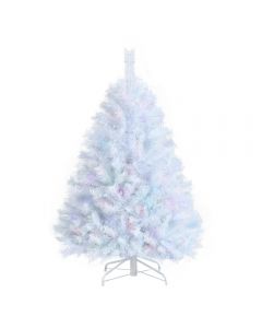 Costway White Artificial Christmas Tree with 244 Iridescent Branch Tips 4ft
