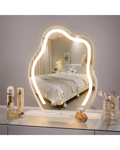 Hollywood Makeup Heracles Metal Novelty LED Mirror White 