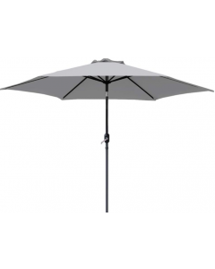 Giardino 2.5M Round Garden Parasol Umbrella Patio Outdoor Sun Shade Aluminium Crank Tilt Mechanism Grey 